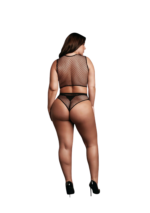 2 piece with crop top, pantie and fishnet structure. - obrazek 2