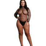 Body with fishnet structure and turtle neck.