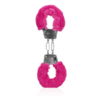 Furry Metal Hand Cuffs - Pink