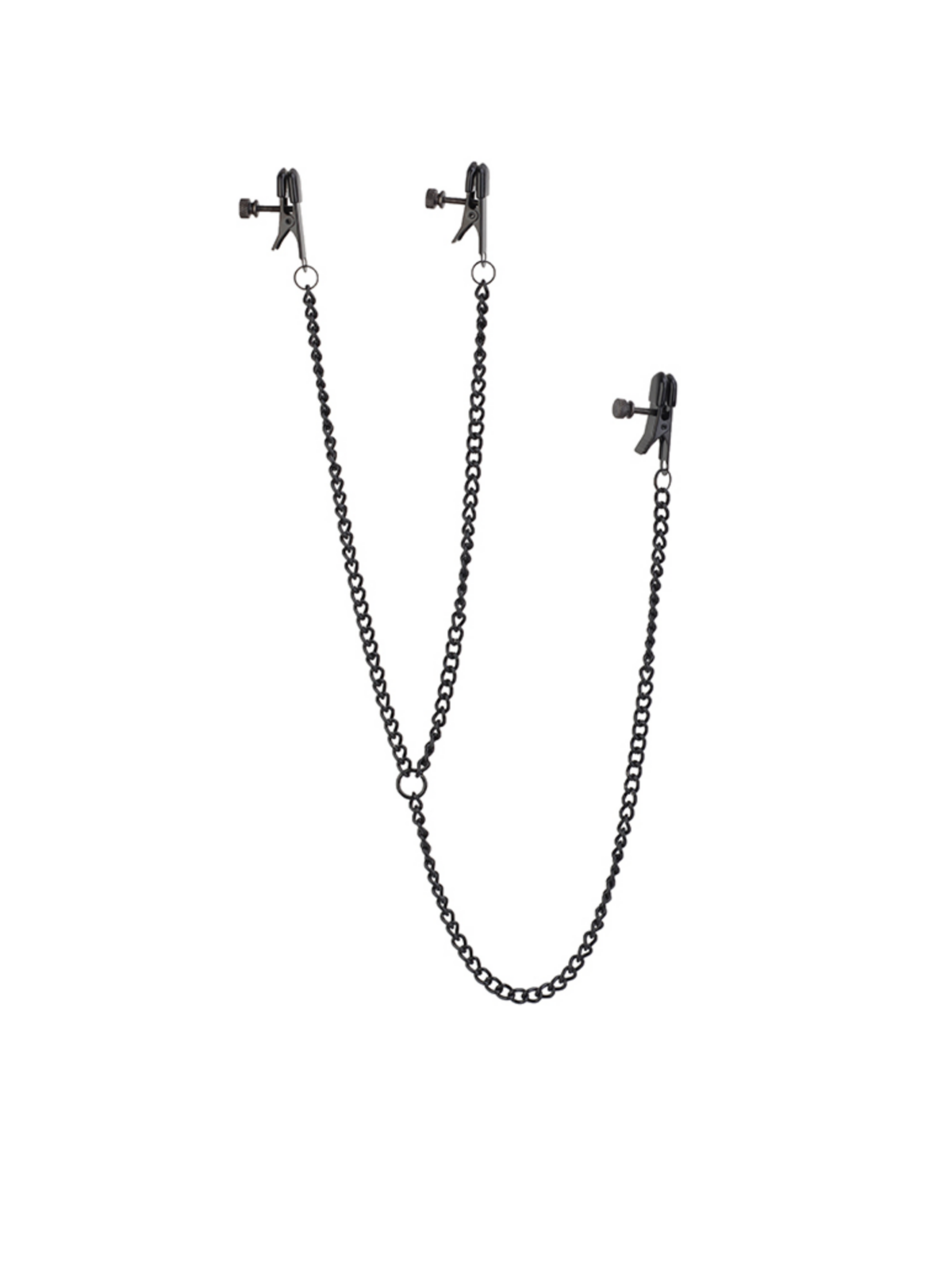 Klamerki na Sutki i Łechtaczkę Blaze Deluxe – Potrójna Stymulacja (Czarne)