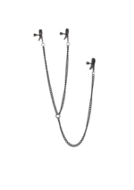 Klamerki na Sutki i Łechtaczkę Blaze Deluxe – Potrójna Stymulacja (Czarne)