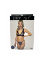 Bielizna Luxury Play   Lingerie Set Small Black