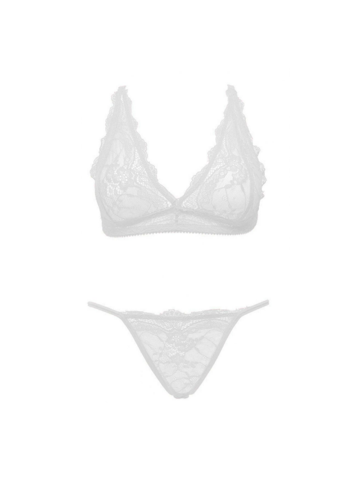 Ouno Sexy Lingerie Set 2 parts L/XL White