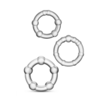 STAY HARD BEADED COCKRINGS CLEAR